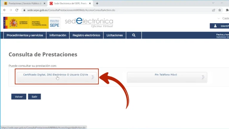 Opción de acceso con Cl@ve permanente como método rápido para consultar prestaciones Opción de acceso con Cl@ve permanente como método rápido para consultar prestaciones