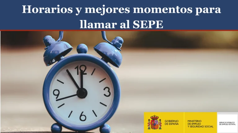 Horarios y mejores momentos para llamar al SEPE Horarios y mejores momentos para llamar al SEPE