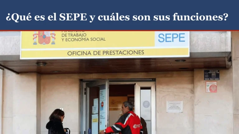 ¿Qué es el SEPE y cuáles son sus funciones? Fachada de oficina de prestaciones del SEPE, organismo público que gestiona el desempleo en España