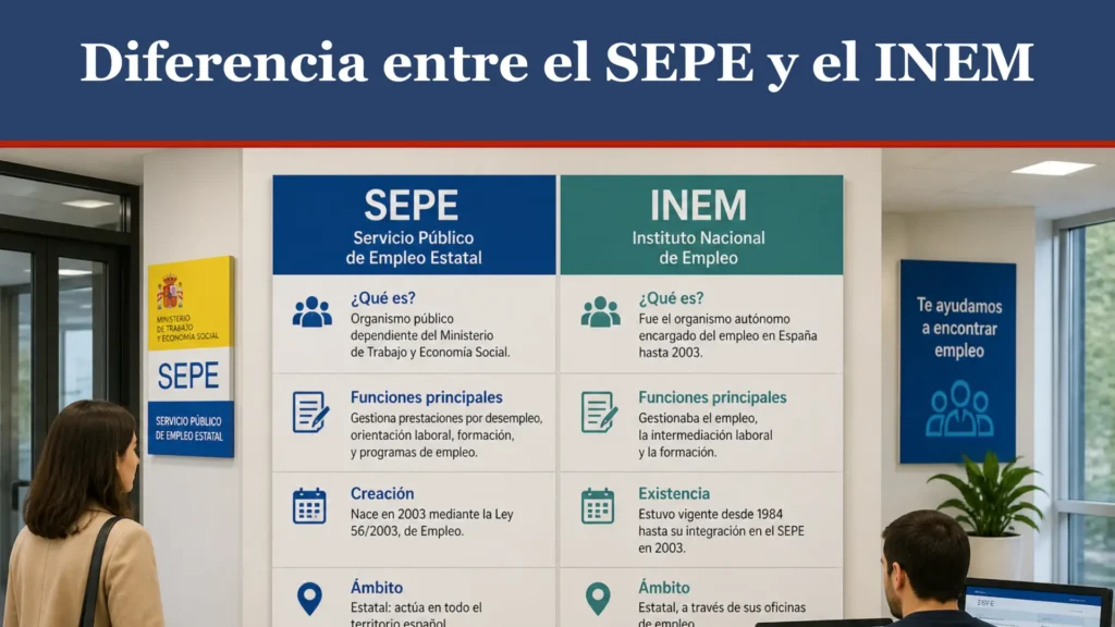 Diferencia entre el SEPE y el INEM Diferencia entre el SEPE y el INEM