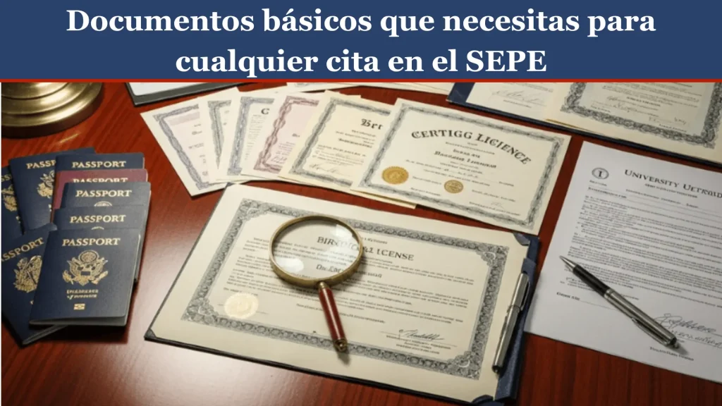Documentos básicos que necesitas para cualquier cita en el SEPE Documentos básicos que necesitas para cualquier cita en el SEPE