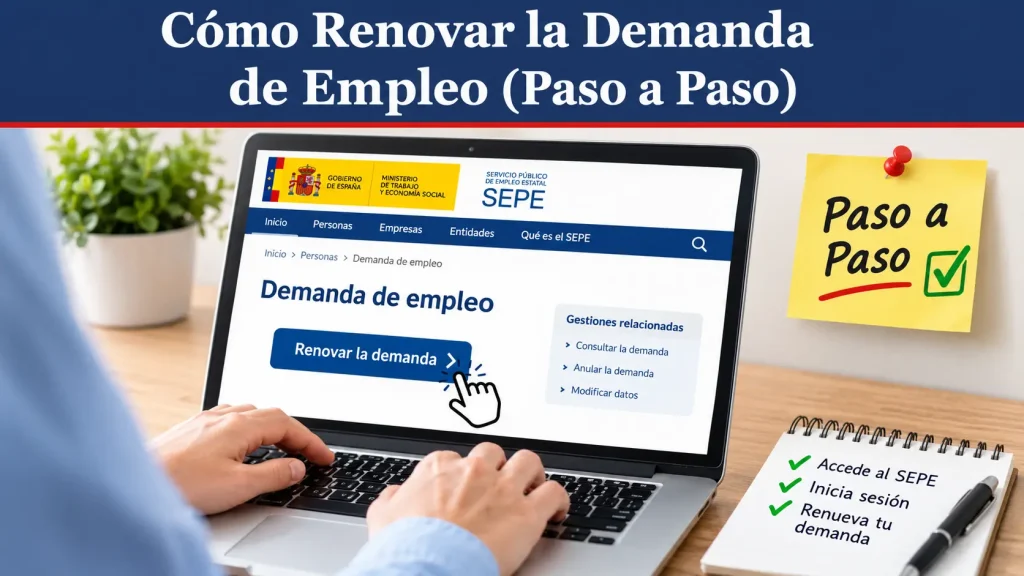 Cómo Renovar la Demanda de Empleo (Paso a Paso) Cómo Renovar la Demanda de Empleo (Paso a Paso)