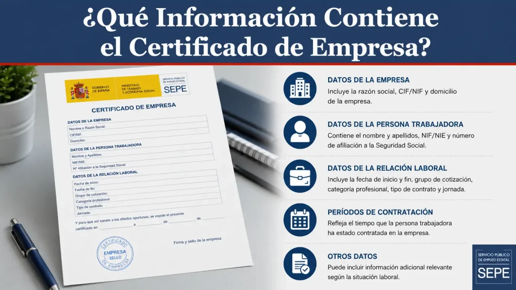 ¿Qué Información Contiene el Certificado de Empresa ¿Qué Información Contiene el Certificado de Empresa