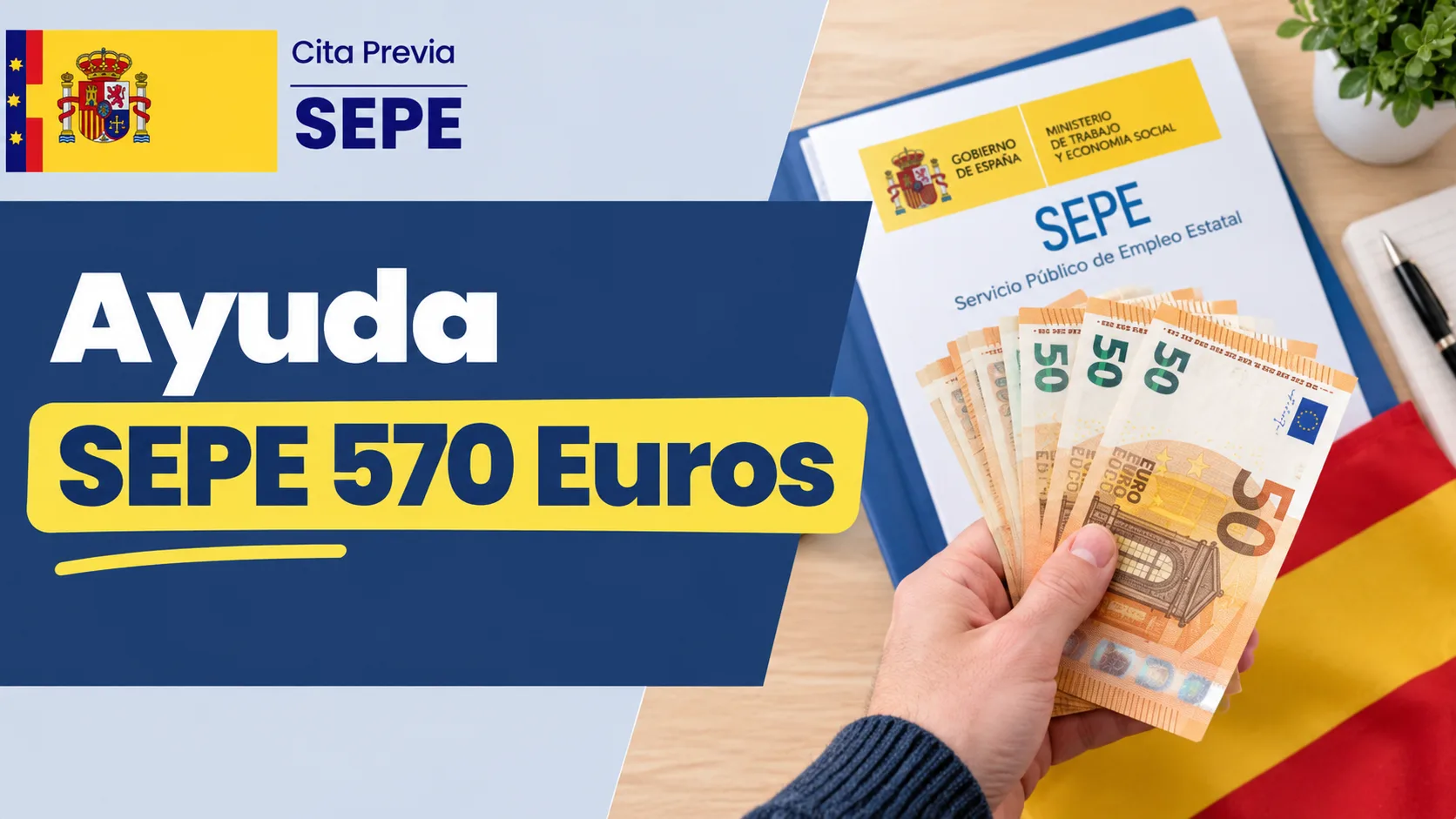 Ayuda SEPE 570 Euros imagen destacada